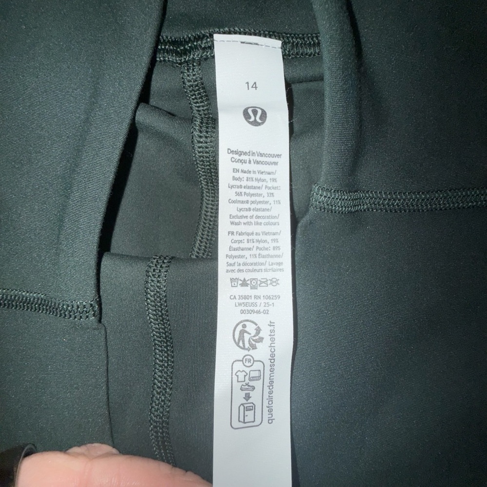 LULULEMON Align Mini Flare Leggings *Regular - Rainforest Green 30” Length Sz 14 - Picture 7 of 13